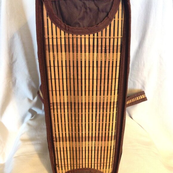 Kate Spade & Bamboodah 'Bamboo & Blue' Picnic Wine Tote Quad Bundle, NWT - Picture 12 of 12